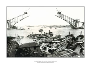Sydney Harbour Bridge Construction A3 Art Print – 1930 – 42 x 29 cm Poster - Picture 1 of 3