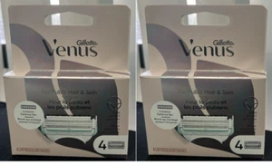 2x Gillette Venus for Pubic Hair & Skin, Women's Razor Blades 8 cartridges total - Picture 1 of 2