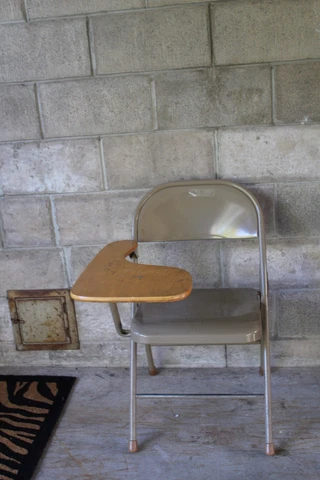 Antique School Desk with Fold Up Chair combo Cover