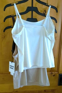 URBAN REBEL NUOVO CON ETICHETTE CAMI 3 PACK TAGLIA L AVORIO NUDO MARRONE CINGHIE ADJ NYLON SUPER MORBIDO - Foto 1 di 6