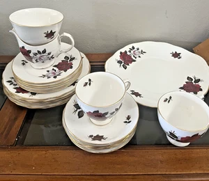 25 uds. Colclough Bone China Colclough Amoretta Rose Hecho en Inglaterra - Imagen 1 de 9