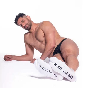 Calcetín tobillo rojo Prowler solo un agujero, 100 % algodón interés fetiche gay - Imagen 1 de 8