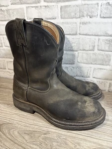 Twisted X Black Cowboy Work Boots Slip/Oil Resistant Steel Toe Mens 11.5 EE - Picture 1 of 7