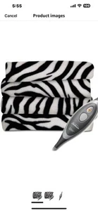 SUNBEAM HEATED THROW Blanket WHITE &BLACK FLEECE COZY WARM 50” X 60” 3 SETTINGS - Picture 1 of 1
