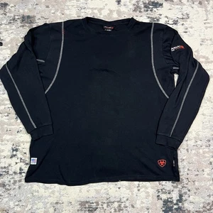 Ariat FR Work Knit Long Sleeve T Shirt Mens 3XL Black Flame Resistant Cat 2 2112 - Picture 1 of 12