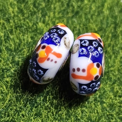 Trollbeads Noche Escarchada Muñeco de Nieve Navidad Único Vidrio Cuentas Azul Conjunto ÚNICO DIFÍCIL DE ENCONTRAR Foto 1 de 4