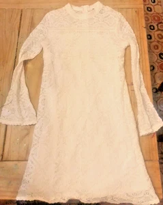 zunie girls holiday dress cream colored white size 14 - Picture 1 of 3