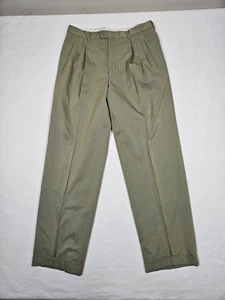 Ermenegildo Zegna Pants Mens 35 Iridescent Shot Changeant Fabric Gray Gold - Picture 1 of 13