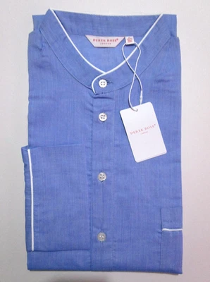 CAMISÓN DEREK ROSE PARA HOMBRE - MEDIANO - ALGODÓN BATISTA - PRECIO DE VENTA SUGERIDO POR EL FABRICANTE. £180 CLASSIC AMALFI Foto 1 de 4