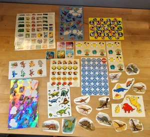 Konvolut Vintage Highlights & Dinosaurier Aufkleber Umweltzustände holografisch - Bild 1 von 10