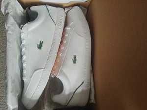 Size 11 Lacoste Graduate Cap 0121 2 Wht/Drk Grn - Picture 1 of 6