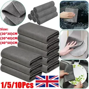 5-10PCS Thickened Magic Cleaning Cloth Streak Free Microfiber Glass Wiping Rags - Picture 1 of 15