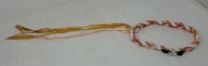 1960s Female Hippie Braided Headband w/ Flower & Long Ribbon Strands Peace Love - Picture 1 of 4