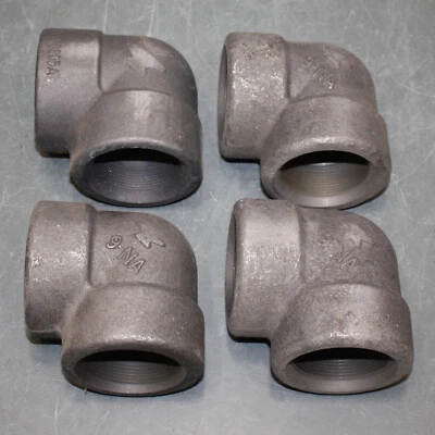 (4) Anvil 90° Elbow Fittings 0361101801, 2" NPT Pipe, Class 3000, Forged Steel - Image 1 of 4