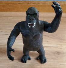 Vintage Imperial King Kong Action Figure Moving Arms Toy Green Eyes Almost 8”
