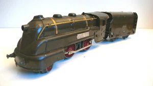 JEP "O" LOCO VAPEUR TYPE 120 SNCF MARRON ÉLECTRIQUE TÔLE 1937/52 FONCTIONNE - Imagen 1 de 9