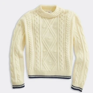 Vineyard Vines Fisherman's Knit Sweater Kids Size L Long Sleeve ~ Ivory - Picture 1 of 7