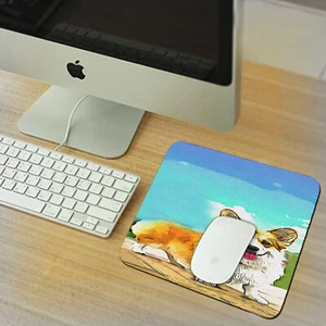 Adorable Welsh Corgi Puppy Mousepad Rubber Rectangle Thick - Bild 1 von 1