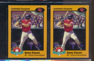 Lot (2) 1998 Arizona Fall League Prospects Gold #3 Danny Klassen Scorpions (VK4) - Picture 1 of 2