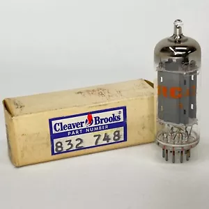 (1) Testato RCA 12BH7A Tubo Cleaver Brooks Box Codice CQ Piastre Grigio Halo 12BH7 A - Foto 1 di 4