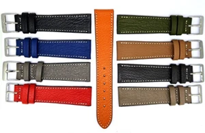 Montana Fine Leather Watch Strap 18 19 20Mm FLUCO Made in Germany - Picture 1 of 12