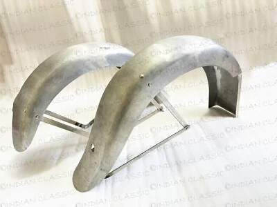 Indian Chief Sport Scout 1940 Front And Rear Mudguard Fender Set Raw - Image 1 of 4