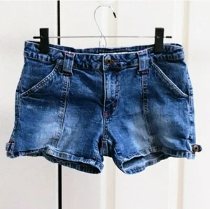One Tough Babe Denim Shorts, Stretch, Button Rear Pockets - Picture 1 of 6