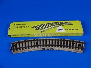 MARKLIN H0 - 5104 - CURVED CONTACT TRACK - M Track (73)/ BOX - Picture 1 of 3