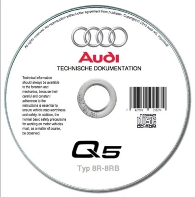Audi Q5 (Typ. 8R, 8RB)  2008-2016  manuale officina su cd - Immagine 1 di 4