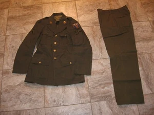 Vintage WWII US Army Air Force Uniform 4th AIR FORCE patch cintura camicia cappello altro!! - Foto 1 di 24