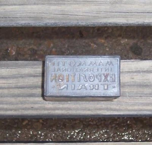 Mammoth Exposition Train Vintage Letterpress Printing Block Advertising - Picture 1 of 3