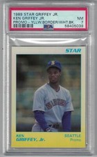1989 Star Ken Griffey Jr. Rookie RC PSA 7 Rare Yellow Border White Back Promo