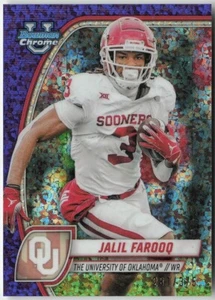 JALIL FAROOQ 2024 Bowman University Chrome PURPLE MINI DIAMOND REFRACTOR RC /375 - Picture 1 of 2