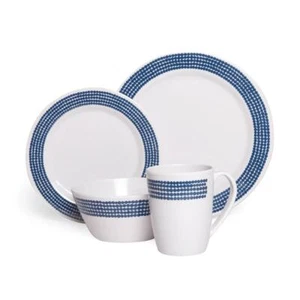 Campfire 16 Piece Melamine Dinner Set Blue Moon - Picture 1 of 1