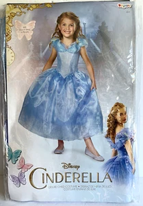 Cinderella Disney Movie NEW in Package Deluxe Girls Costume Dress Size S 4-6X - Picture 1 of 9