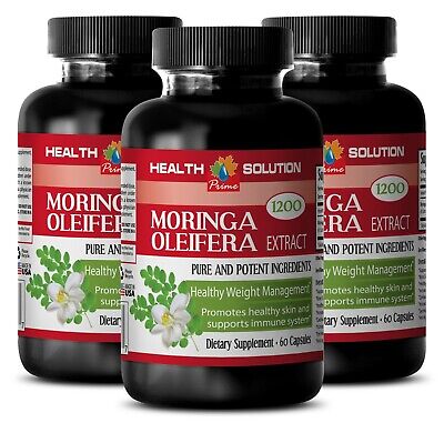 Moringa Capsules - MORINGA OLEIFERA 1200MG - Antioxidant Supplement 3B • 60.27€
