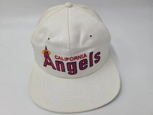 Vintage California Angels Twins Enterprise Snapback Hat Cap MLB Baseball White - Picture 1 of 20