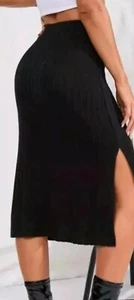 Rock Strickrock Damen Schwarz Dehnbar NEU Gr. 40 - Bild 1 von 2