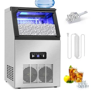 110 lbs/24H Commercial Ice Maker Undercounter Freestanding Ice Cube Machine - Picture 1 of 17