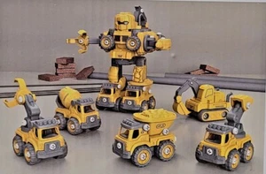 Transformationsroboter / Transformers " BAUSTELLE " 5 Fahrzeuge in Einem , Neu - Bild 1 von 4