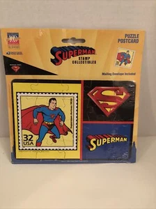 Cartolina puzzle da collezione USPS Superman Stamp 1998 - sigillata in fabbrica - Foto 1 di 8