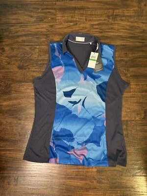 Polo Pullover Callaway Golf Mujer Grande Sin Mangas Sea Star Azul Foto 1 de 4