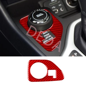 Red Carbon Fiber Interior Gear Shift Knob Panel Trim For Jeep Cherokee 2014-2018 - Bild 1 von 13