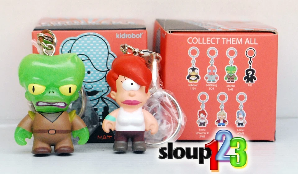 *KIDROBOT X FUTURAMA - KEYCHAIN - LEELA & MORBO - 3/48* - Image 1 of 1