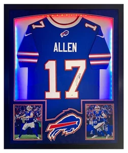 Josh Allen Autographed Buffalo Bills Framed Jersey w/LED Lights Fanatics - Picture 1 of 11
