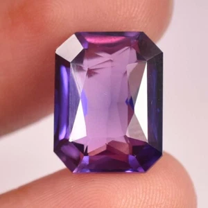 Zafiro púrpura/rosa natural de 8,65 quilates corte radiante AAA + piedra prec... - Imagen 1 de 6