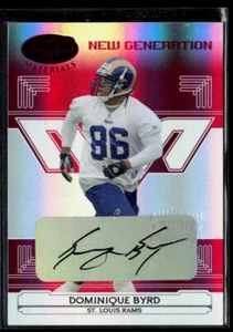 Dominique Byrd 2006 Leaf Certified Materials #159 Mirror Red Signatures SN250 - Picture 1 of 2