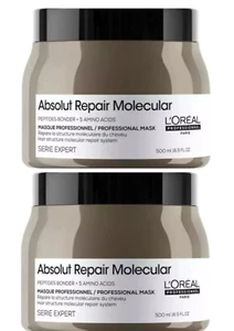 NEU Loreal Serie Expert Absolut Repair Molecular Maske 2 x 500 ml Haaraufbau - Bild 1 von 4
