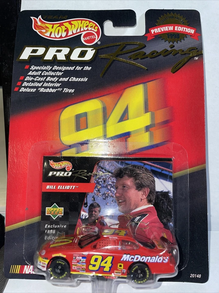 1998 Team Hot Wheels Pro Racing коллекционное предварительное издание Билл Эллиот No94 NASCAR - Изображение 1 из 1