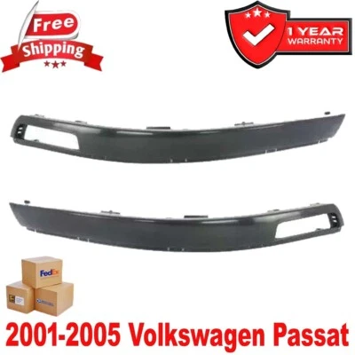 Bumper Trim Front LH & RH For 2001-2005 Volkswagen Passat Late Design 2Pc Foto 1 de 4